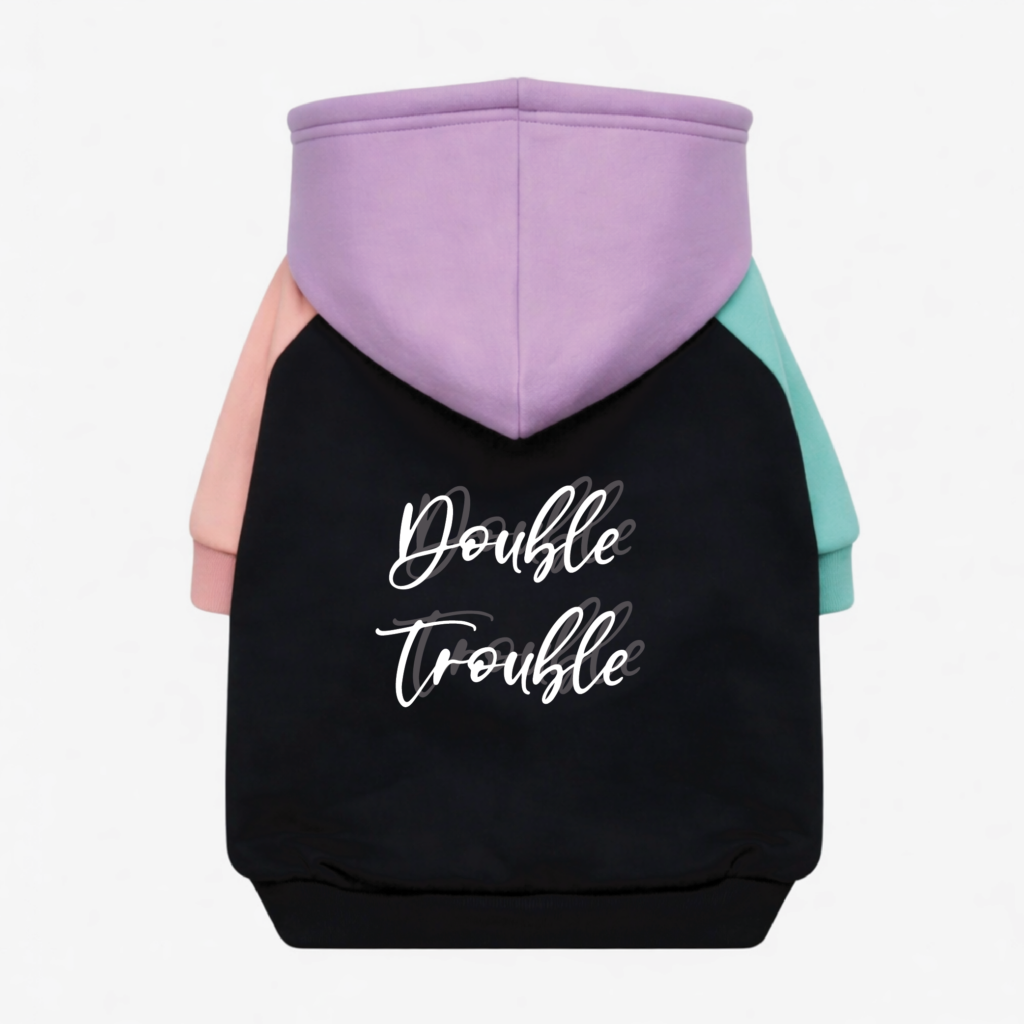 Felpa per cani “Double Trouble” TG. 3XL